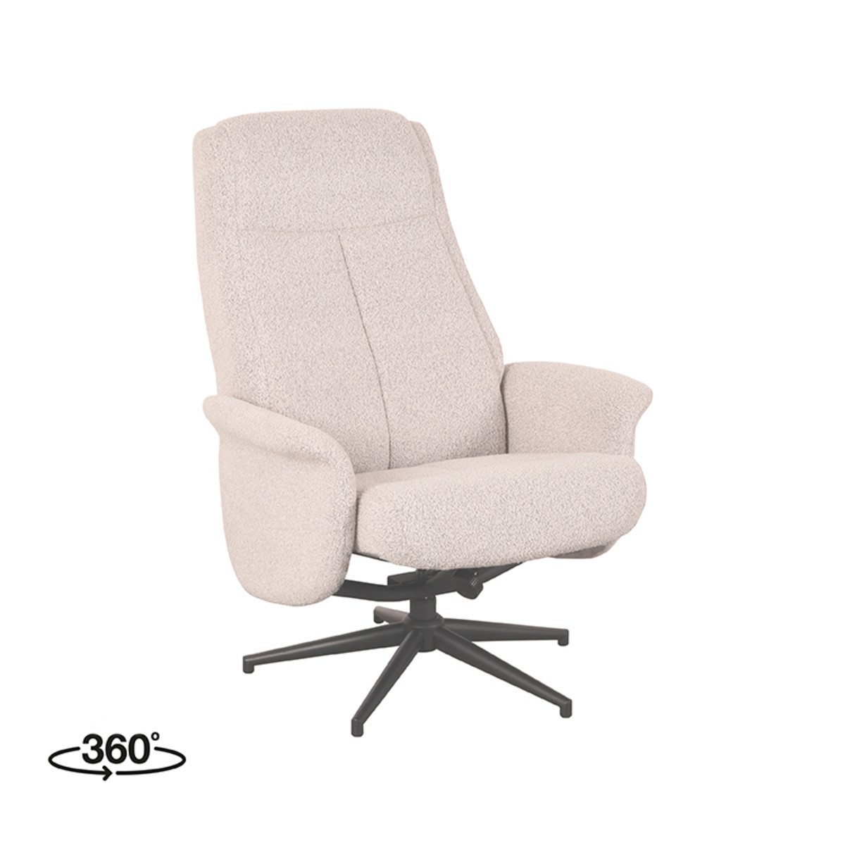 LABEL51 Fauteuil Bergen - Naturel - Boucle - Excl. Hocker