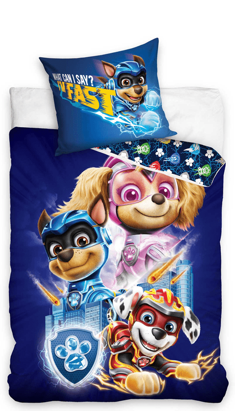 PAW Patrol Dekbedovertrek eenpersoons 140 x 200 cm - Katoen - blauw