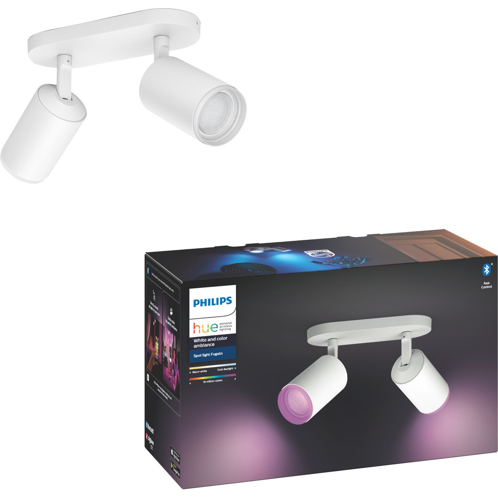 Philips Hue Fugato 2-Spot White & Colour wit