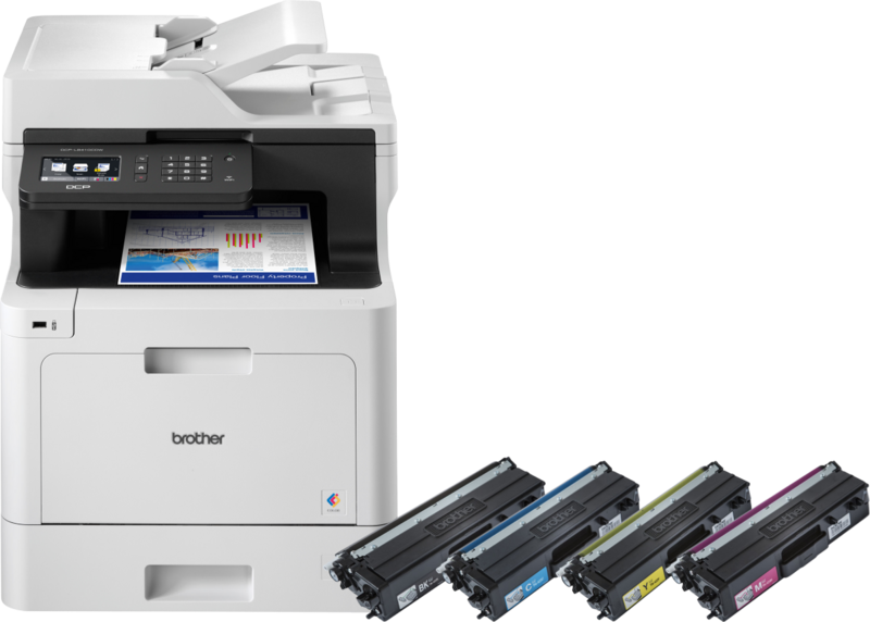 Brother DCP-L8410CDW + 1 set extra inkt