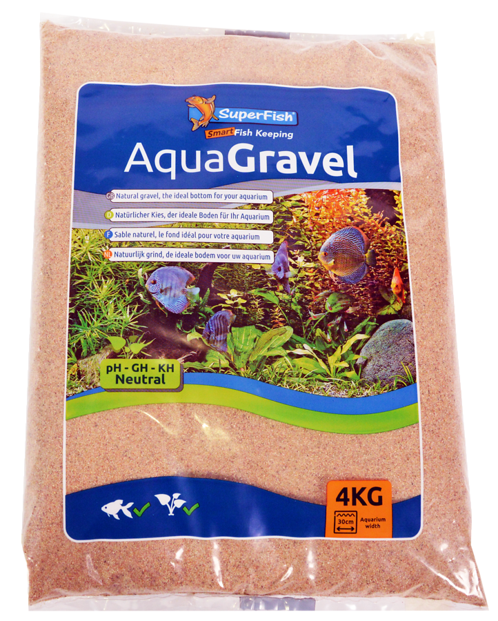 Superfish Aqua Grind Rivierzand 4kg - Neutraal Aquarium Substraat voor Stabiele Waterkwaliteit