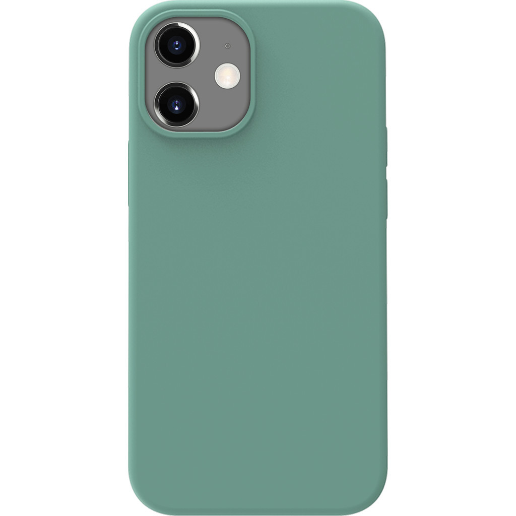 Azuri Back Cover iPhone 12 mini Siliconen Back Cover Groen