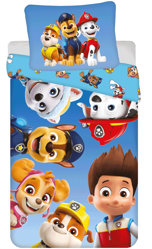 Paw Patrol dekbedovertrek Happy 140 x 200 cm - 70 x 90 cm - polyester