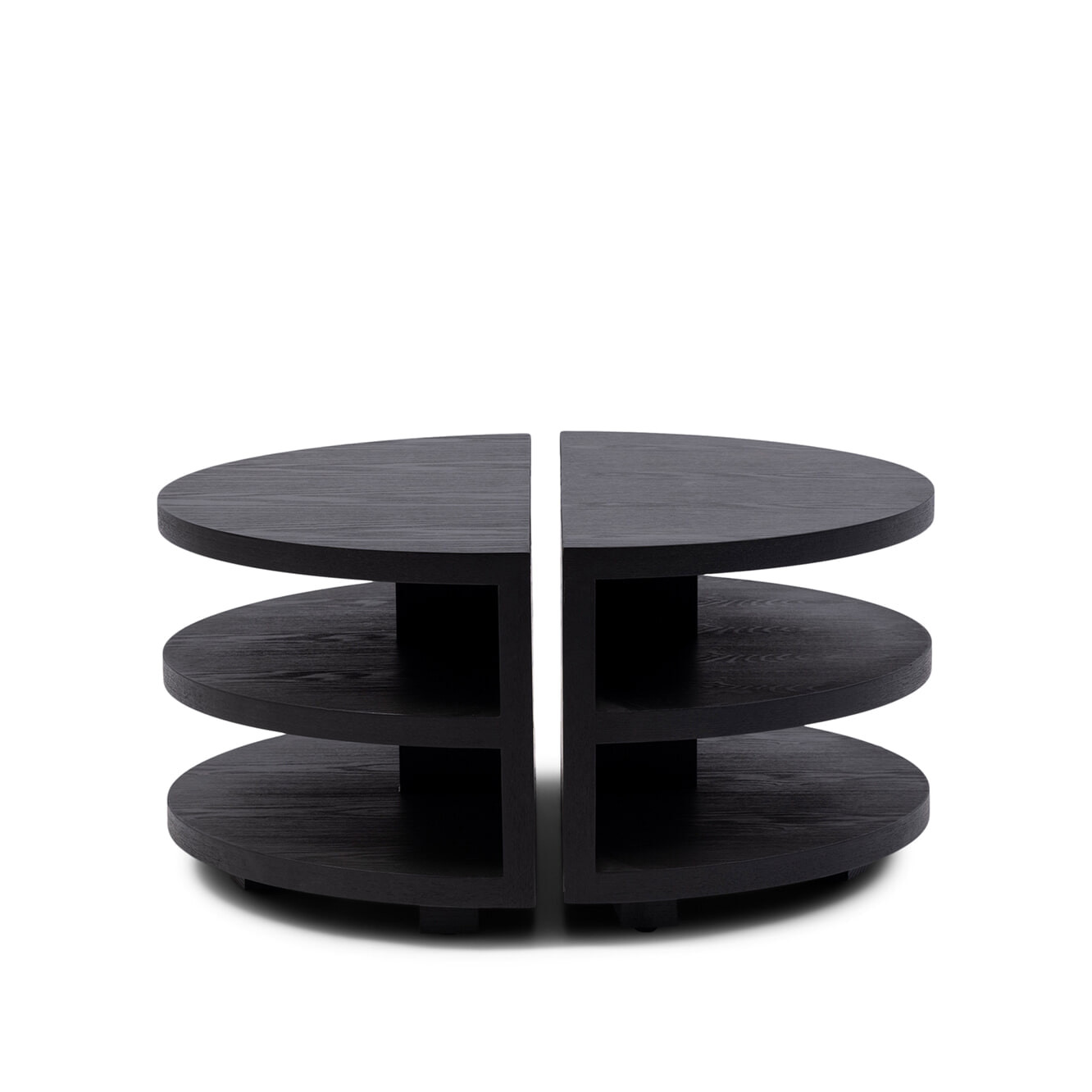 Rivièra Maison Salontafel Savannah Essenhout, Set van 2 stuks - Black - Rond