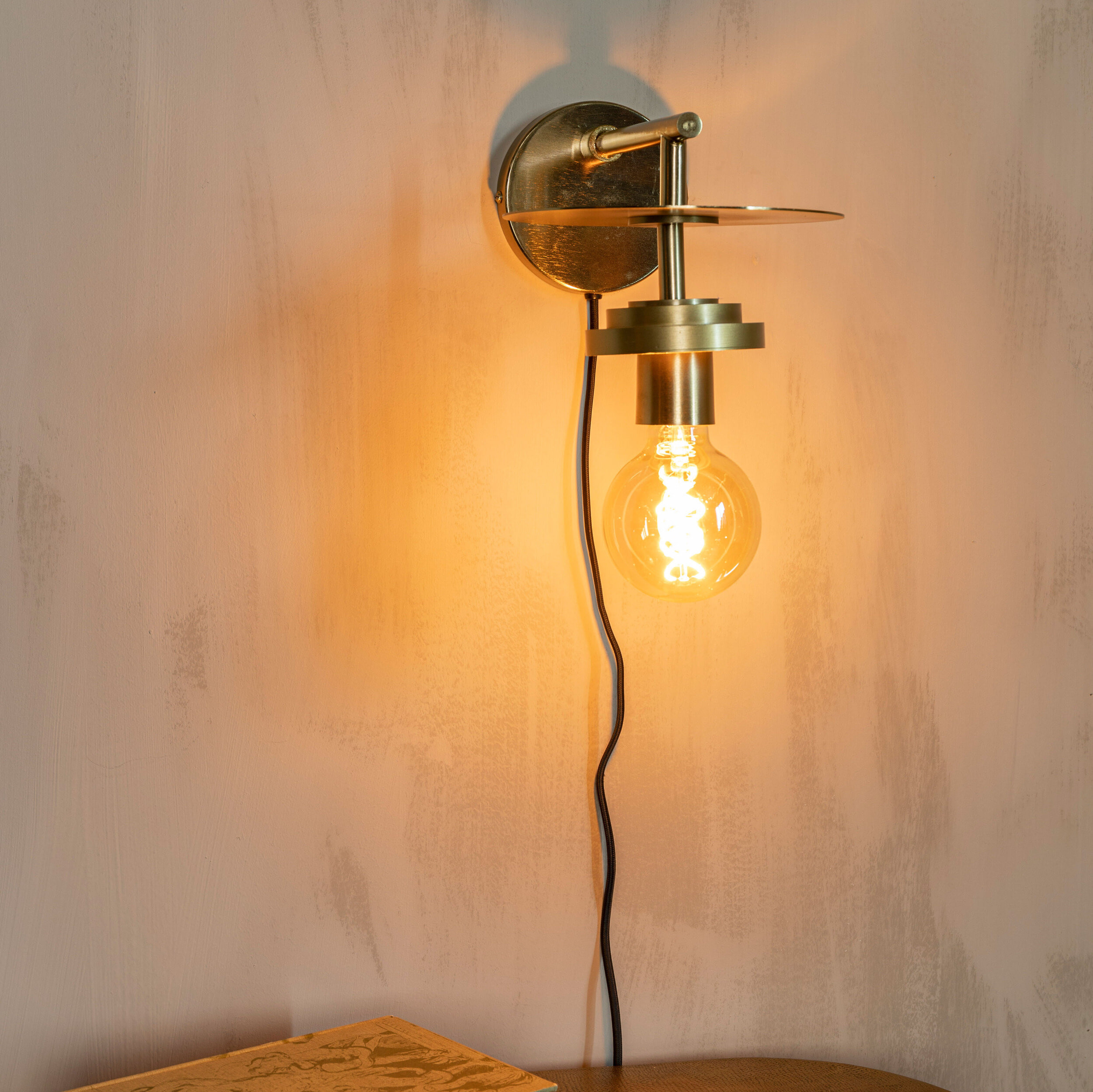 Dutchbone Wandlamp Aden - Brass