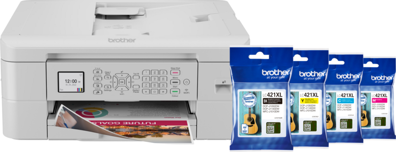 Brother MFCJ1010DW + 1 set extra inkt