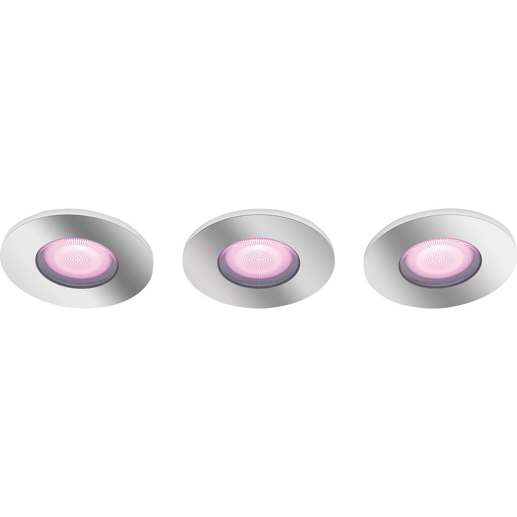 Philips Hue Xamento badkamerinbouwspot chroom 3-pack