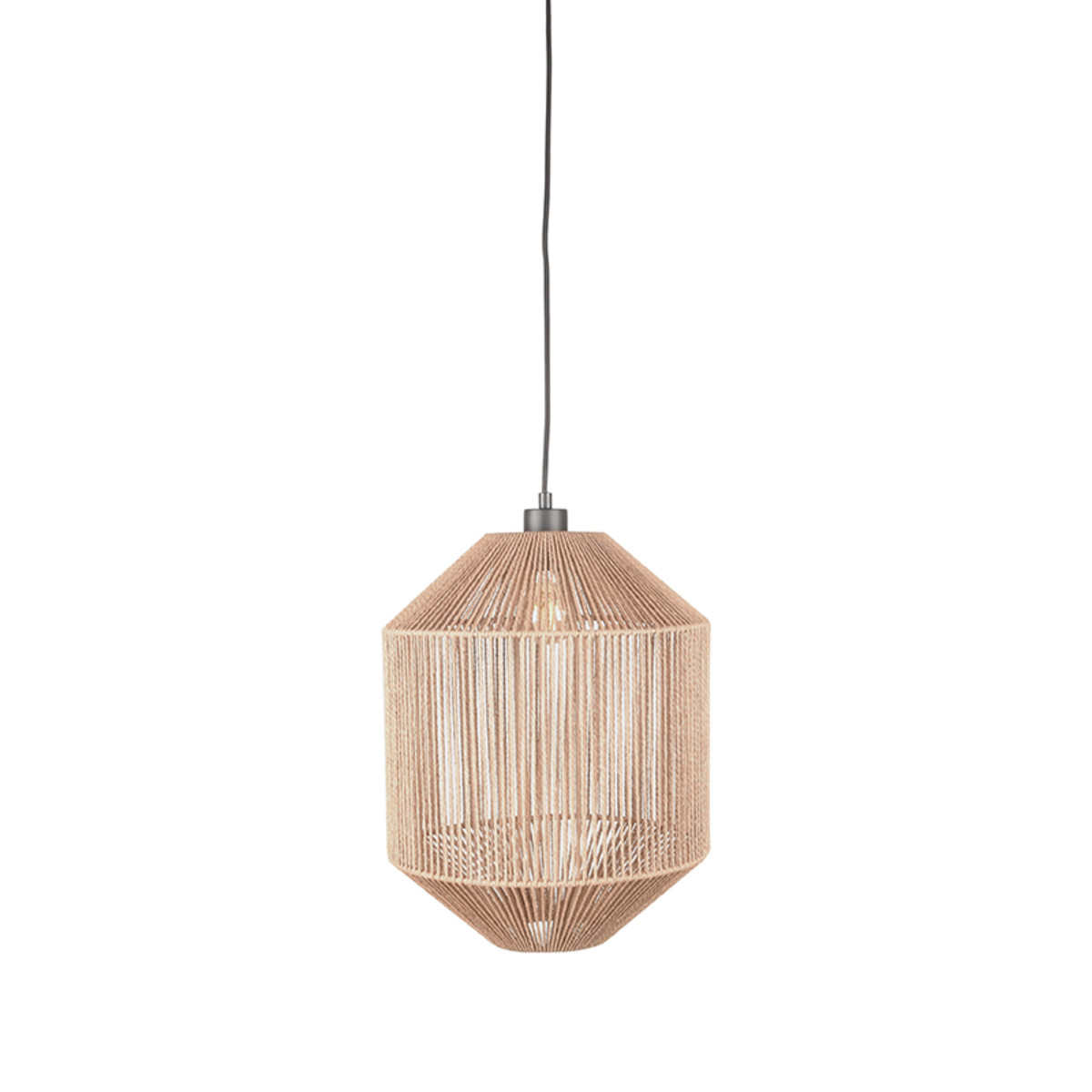 LABEL51 Hanglamp Ibiza - Naturel - Jute - 1-Lichts Cilinder