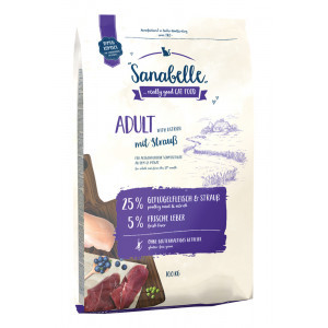 Sanabelle Adult kattenvoer met struisvogel 2 x 10 kg