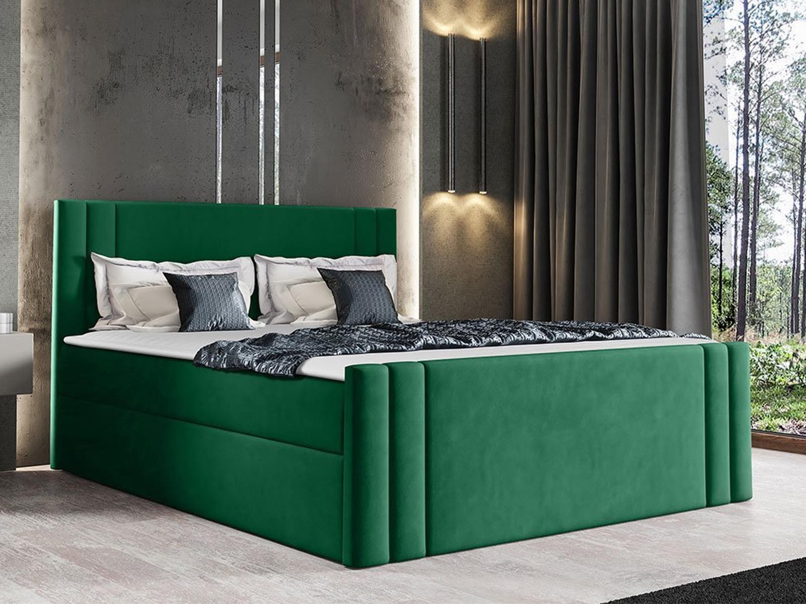 Boxspring CARMELO 160x200 cm groen