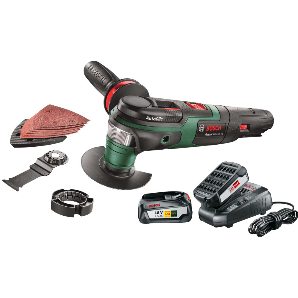 Bosch AdvancedMulti 18 + 2,5 Ah accu (2x)