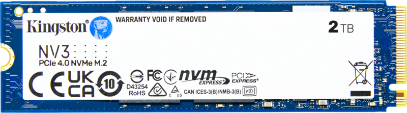 Kingston NV3 PCIe 4.0 NVMe SSD 2TB