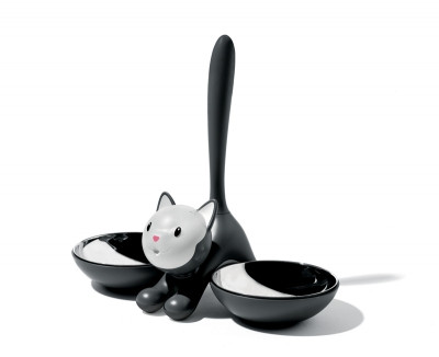 Alessi Tigrito Kattenvoerbak zwart 55 cl