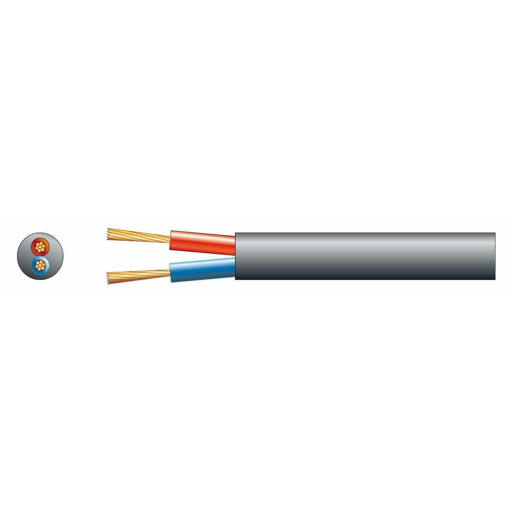 SkyTronic 100V Luidsprekerkabel 2x 2.5mm 25A - Zwart - rol van 100