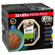 Sheba Sauce Collection Adult Mix Selectie natvoer kat (85 g) 2 verpakkingen (64 x 85 g)