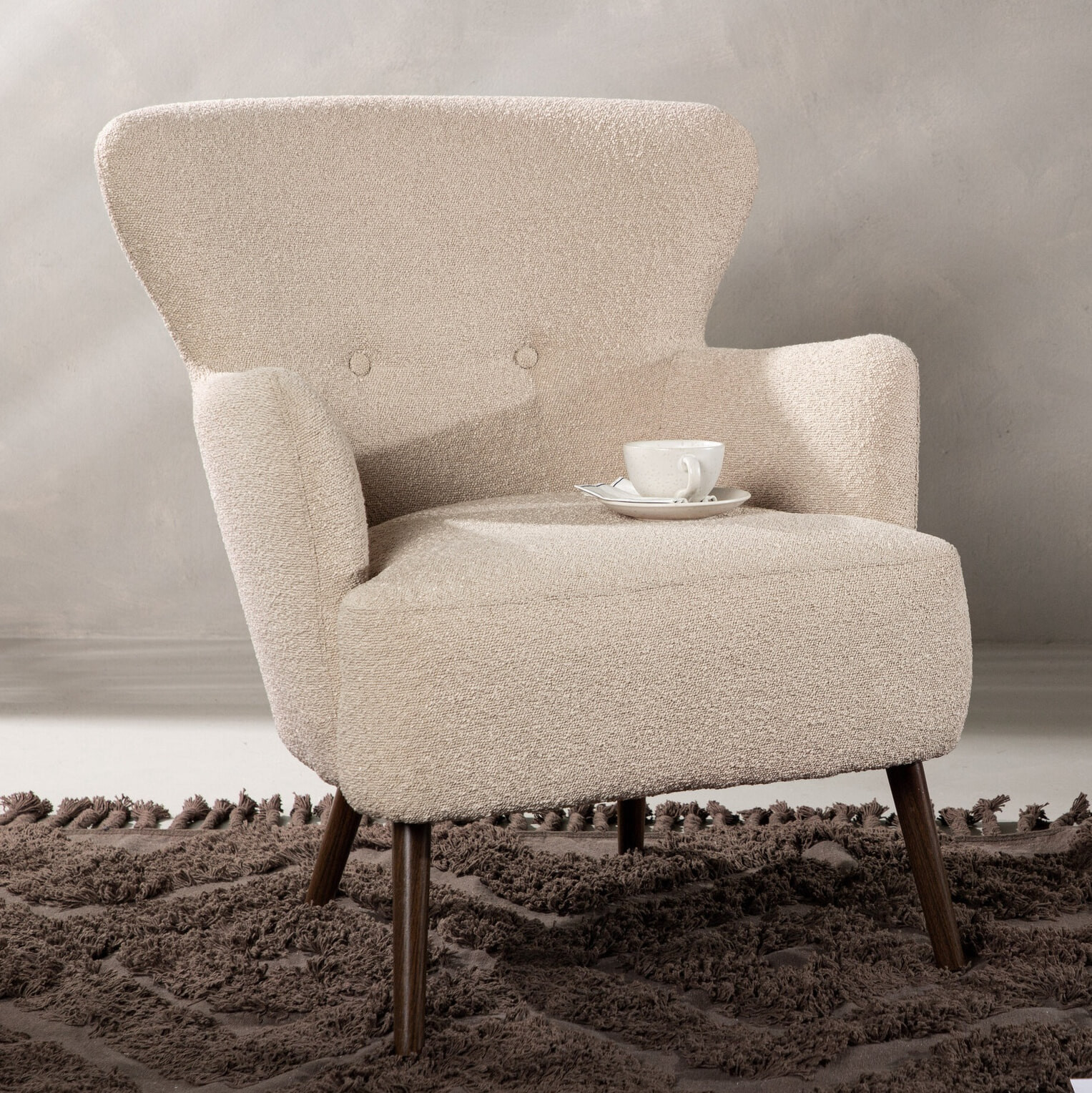 Nohr Fauteuil Cerrissa Bouclé - Beige