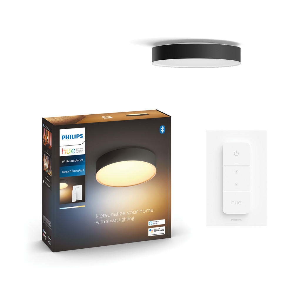 Philips Hue Enrave XL plafondlamp White Ambiance Zwart