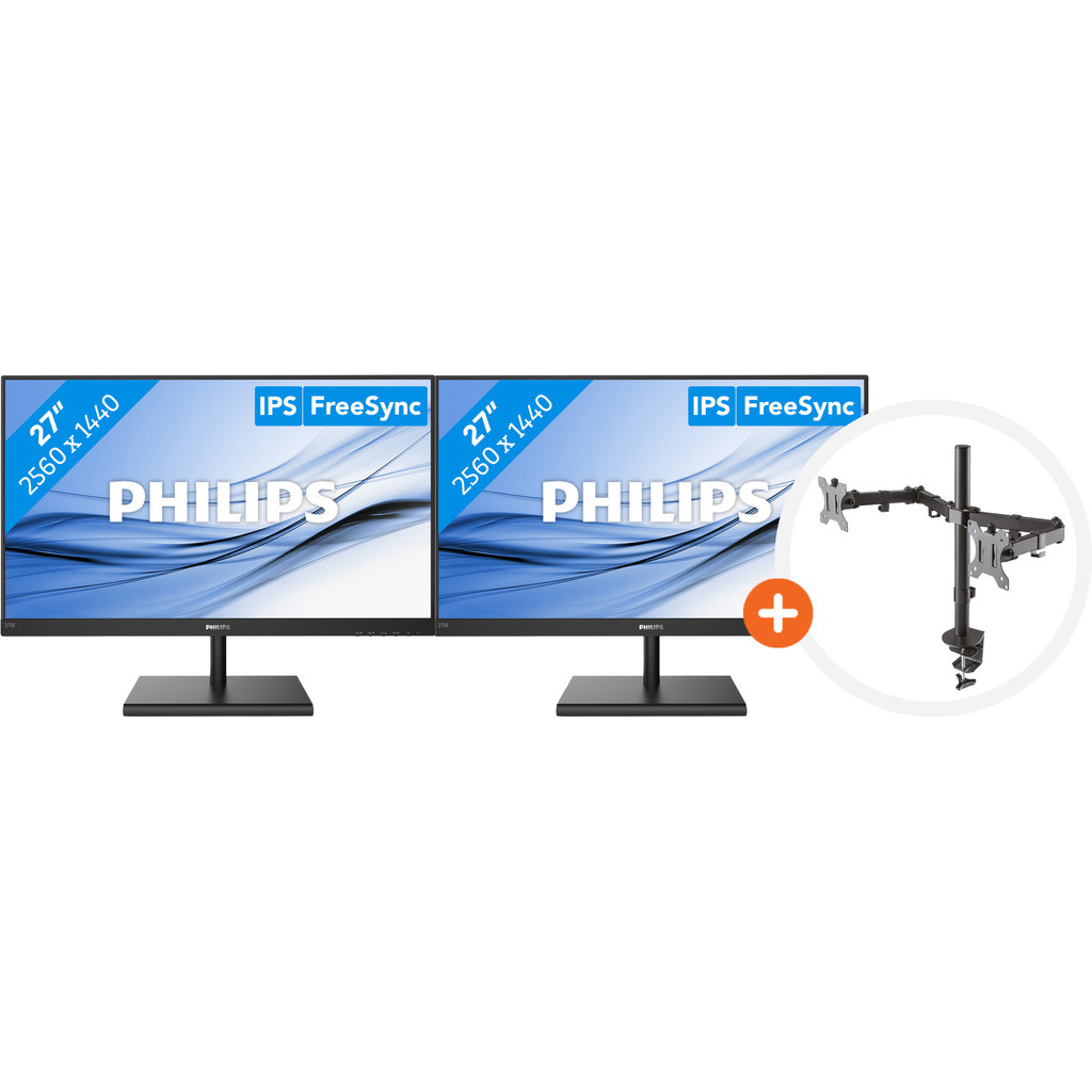 2x Philips 275E1S/00 + NewStar FPMA-D550DBLACK