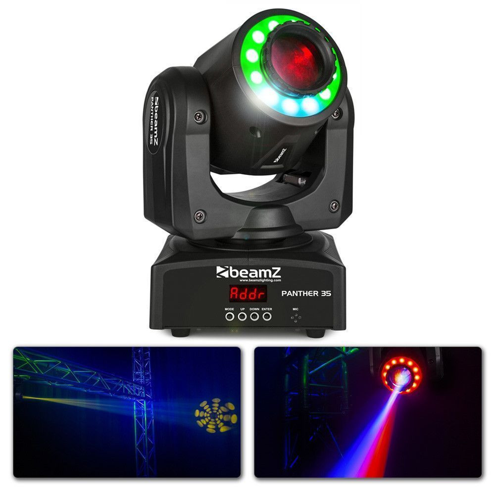 Retourdeal - BeamZ Panther 35 Moving Head met LED ring en 35W LED