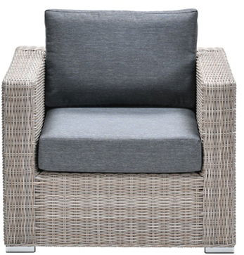 Tennessee lounge fauteuil vintage willow/antraciet texfiber - Garden Impressions