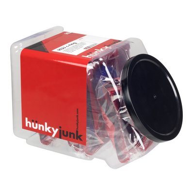 Hunkyjunk HujTub - Countertop Bin 15 pcs - Huj Single Cockrings - Tar / Ice / Cobalt