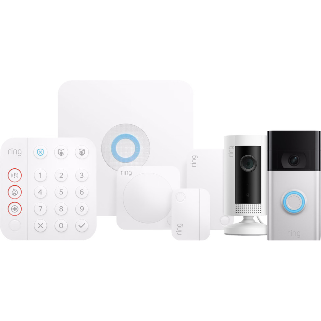 Ring Alarm Beveiligingsset 5-delig + Indoor Cam wit + RVD (2nd Gen)