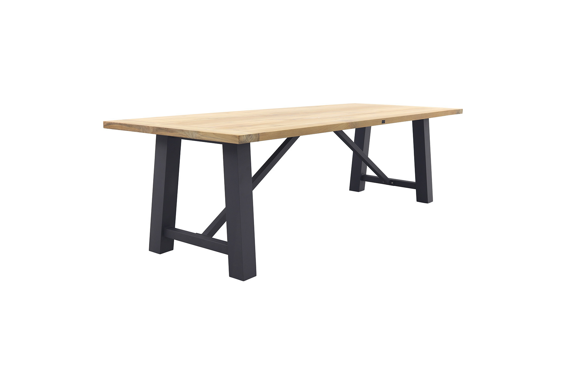 Keltex tuintafel - teak/aluminium - antraciet - 265x101 cm.