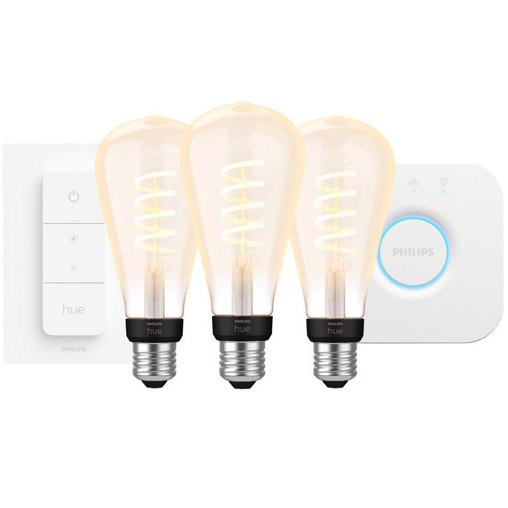 Philips Hue Filament White Ambiance Edison XL 3-Pack Startpakket