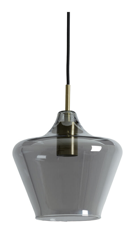 Light & Living Hanglamp Solly - Antiek Brons/Smoke