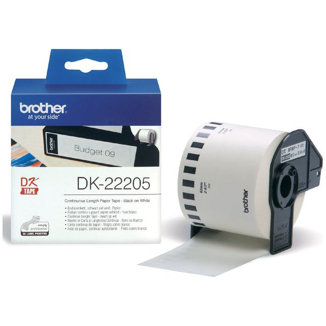 Brother doorlopende labelrol voor QL, ft 62 mm x 30,48 m, papier