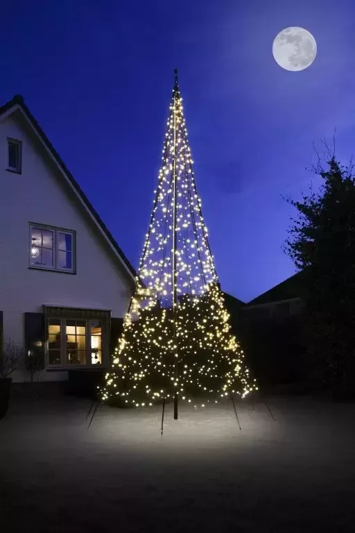 Fairybell Lichtboom vlaggenmast l600cm 1200led warm wit