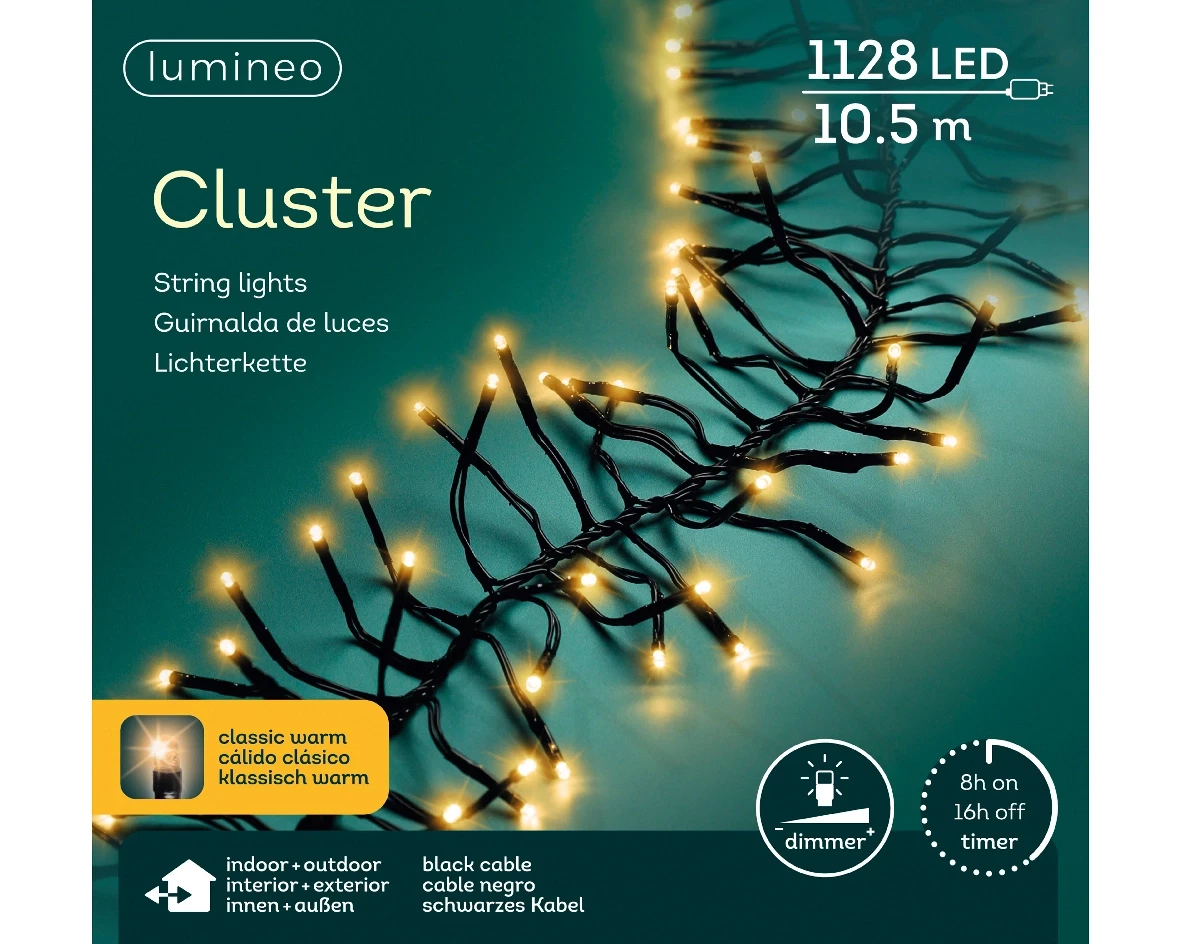 Lumineo clusterverlichting 10.5m 1128l klassiek warm