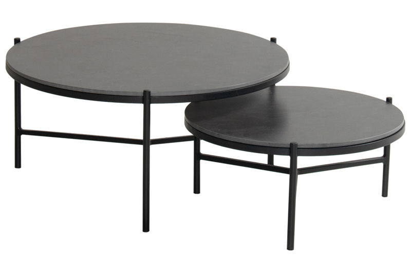 Carson koffietafel zwart dia. 8 H 38 cm - Hartman