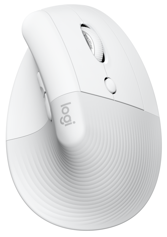 Logitech Lift voor Mac Verticale Ergonomische Muis Wit