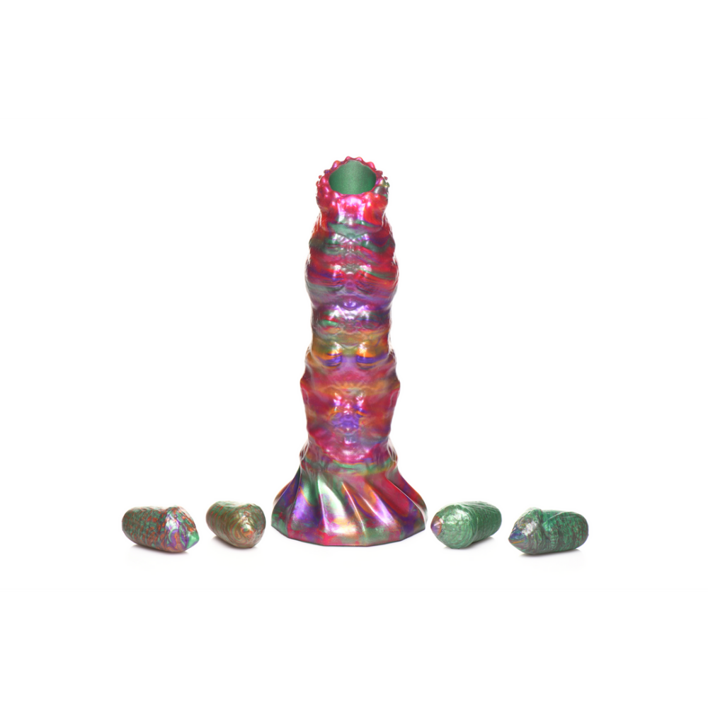 XR Brands Larva - Silicone Ovipositor Dildo with Eggs