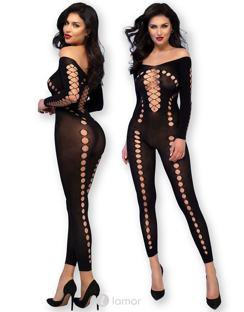 * CHILIROSE Zwarte Bodystocking, CR4646