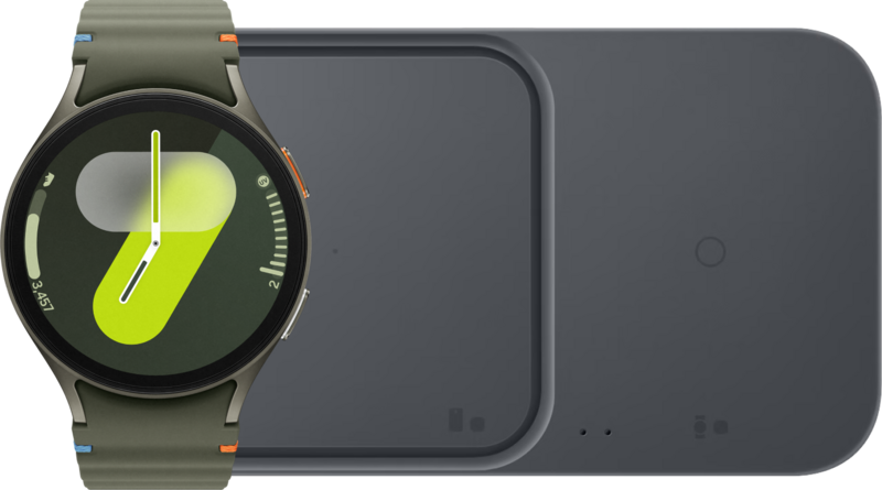 Samsung Galaxy Watch 7 4G Groen 44mm + Duo Draadloze Oplader