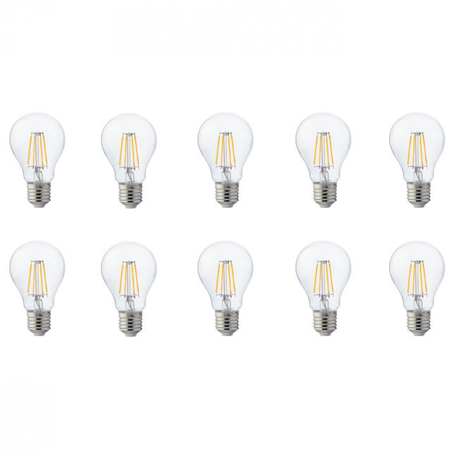 LED Lamp 10 Pack - Filament - E27 Fitting - 4W - Warm Wit 2700K