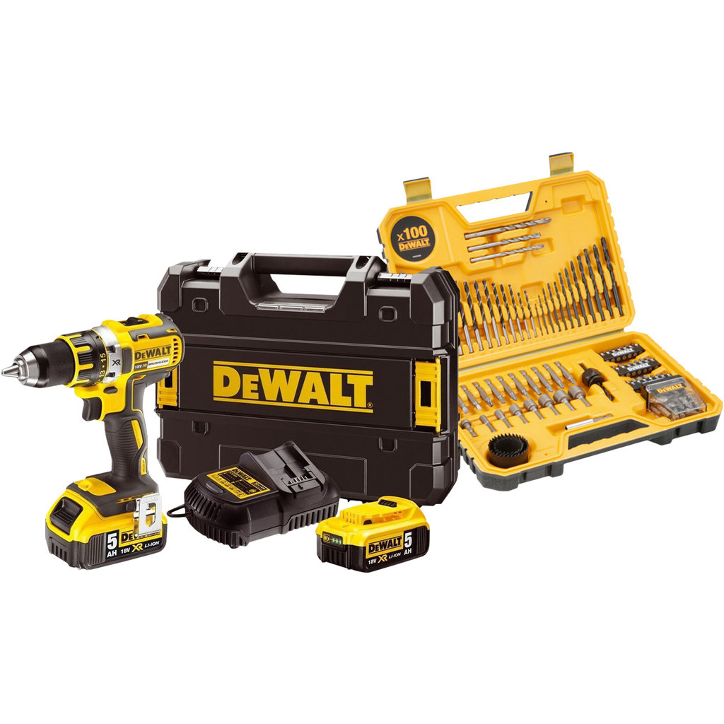 DeWalt DCD791P2-QW + 100 delige boren- en bitset