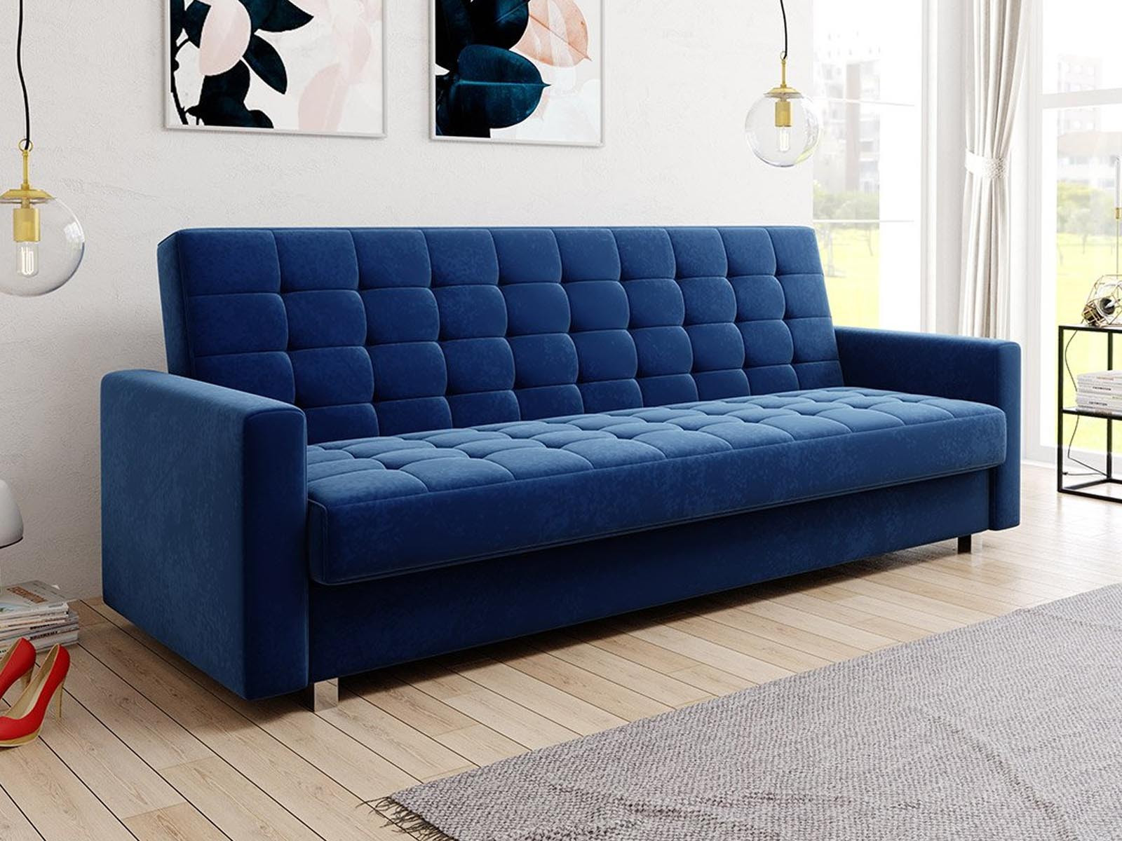 Converteerbare zetel HURRY 3 plaatsen blauw