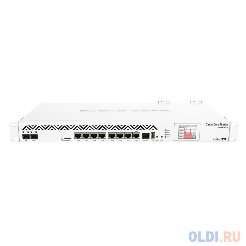 CCR1036-8G-2S+EM R2 Cloud Core Router 1036-8G-2S+EM with Tilera Tile-Gx36 CPU (36-cores, 1.2Ghz per core), 16GB RAM, 2xSFP+ cage, 8xGbit LAN, RouterOS