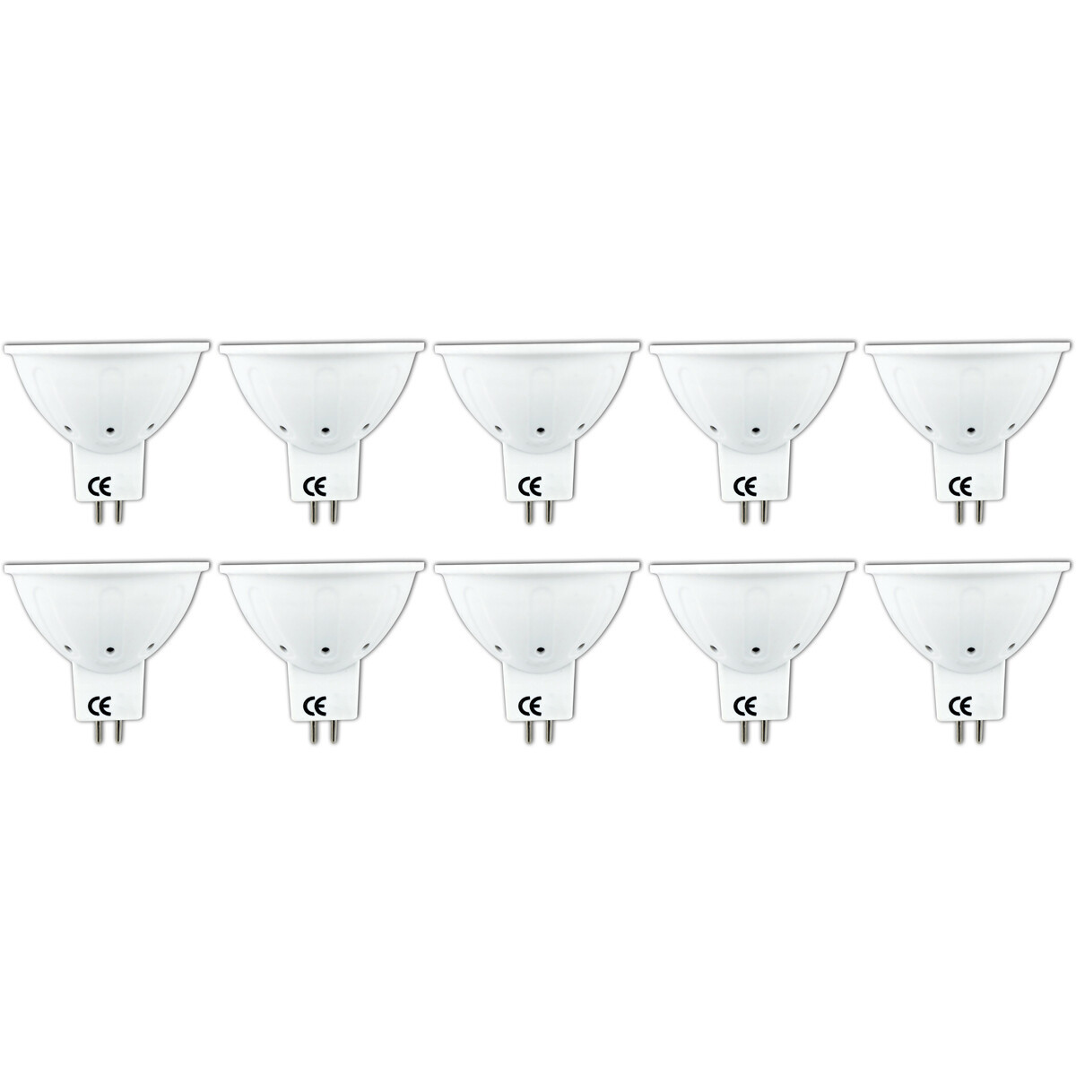 LED Spot 10 Pack - Aigi Firona - GU5.3 MR16 Fitting - 3W - Helder/Koud Wit 6400K - 12V