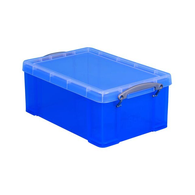 Really Useful Box opbergdoos 9 liter, transparant blauw