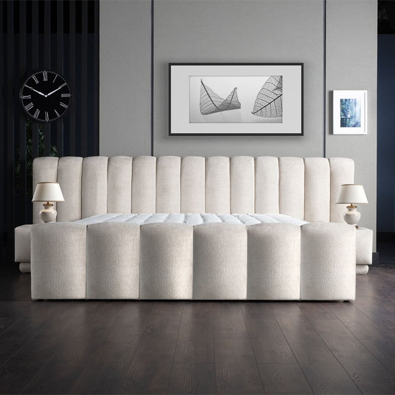 2-Persoons iOSbedd met Opbergruimte - Beige 160x200 cm - Pocketveringen - Inclusief Topper - Dekbed-Discounter.nl