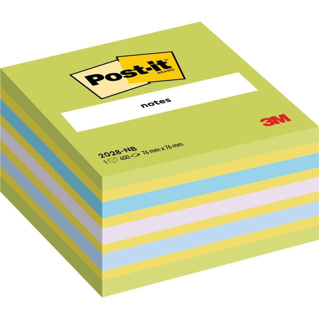 Post-it Notes kubus, 450 vel, ft 76 x 76 mm, blauw-groen tinten