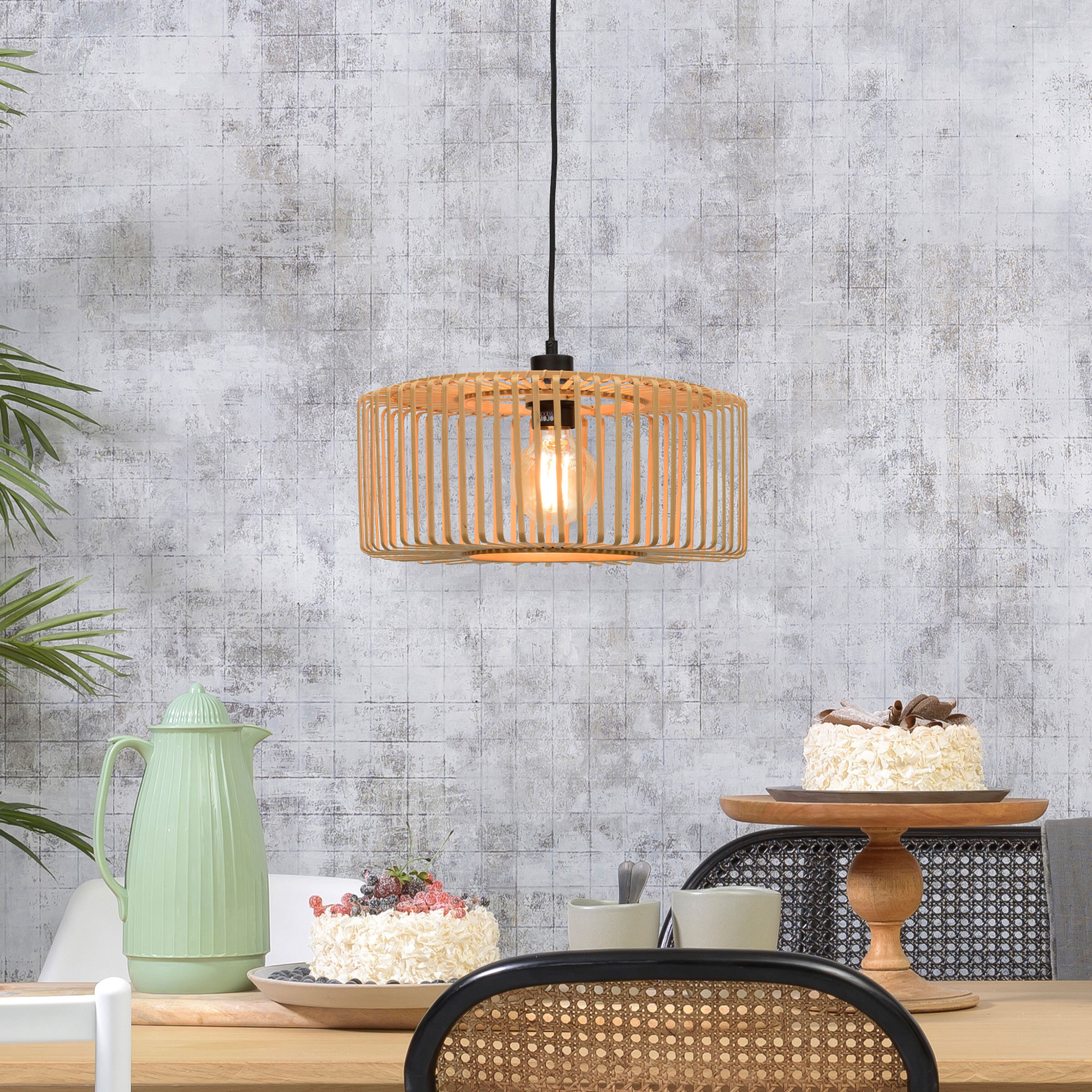 GOOD&MOJO Hanglamp 'Bromo' Small, Bamboe, kleur Naturel