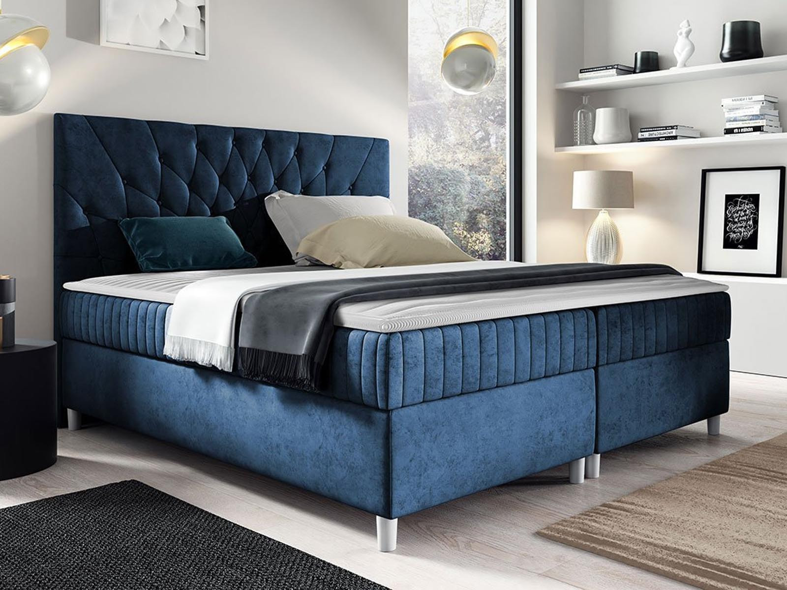 Boxspring PRODIGY 160x200 cm blauw