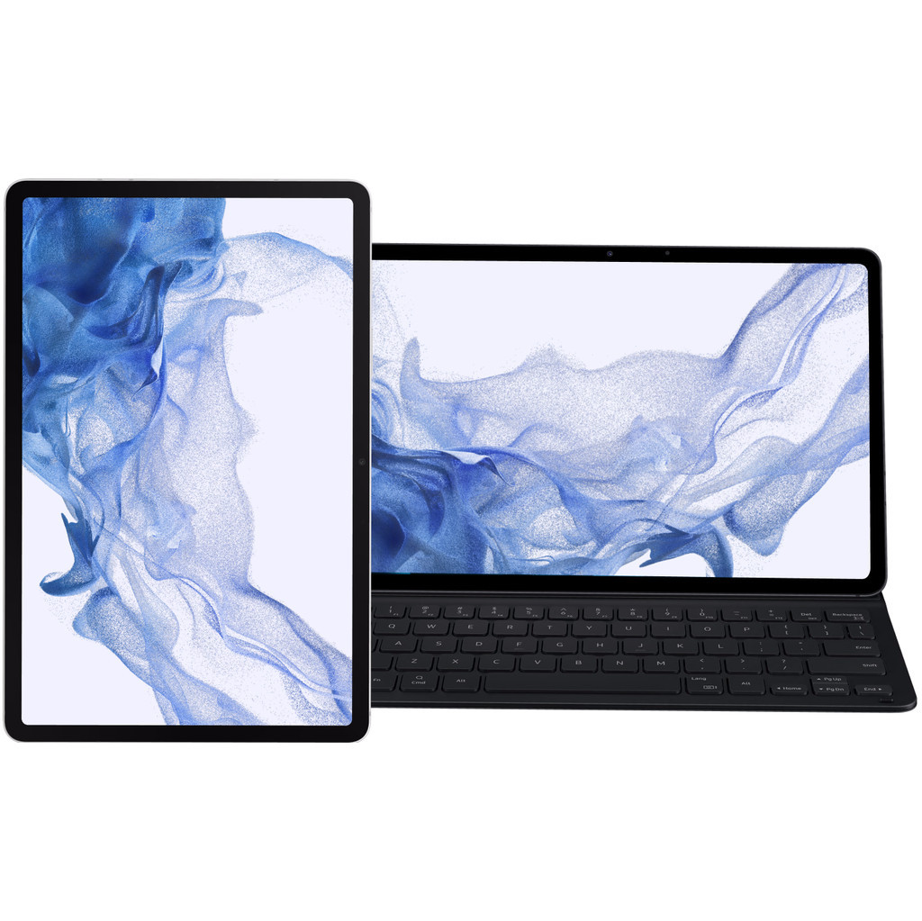 Samsung Galaxy Tab S8 11 inch 256GB Wifi Zilver + Toetsenbord Hoes QWERTY Zwart