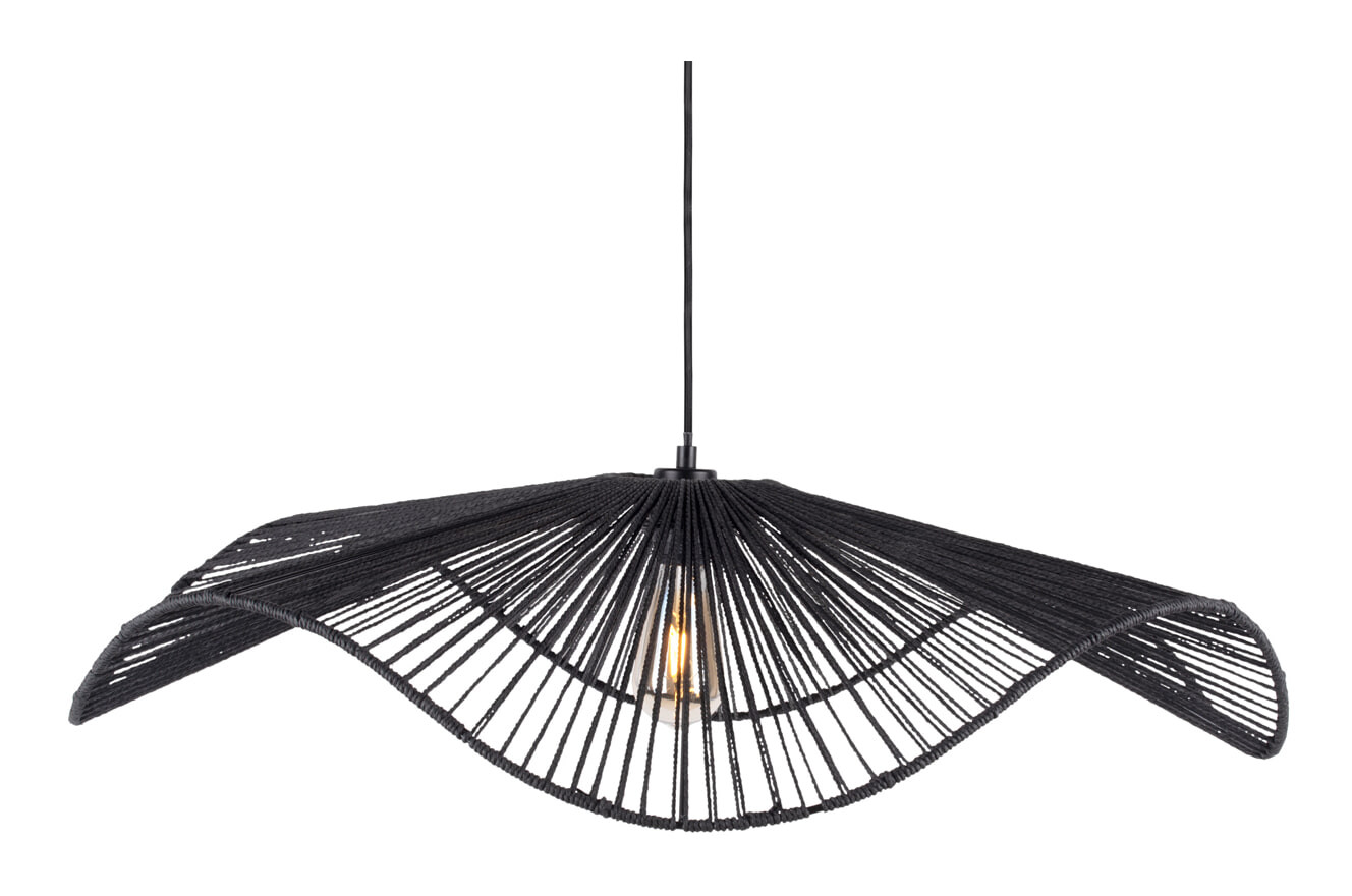 Leitmotiv Hanglamp 'Sombra' Jute, 80cm, kleur Zwart