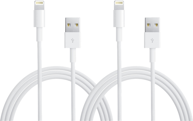 Apple Usb A naar Lightning Kabel 1m Kunststof Wit Duopack